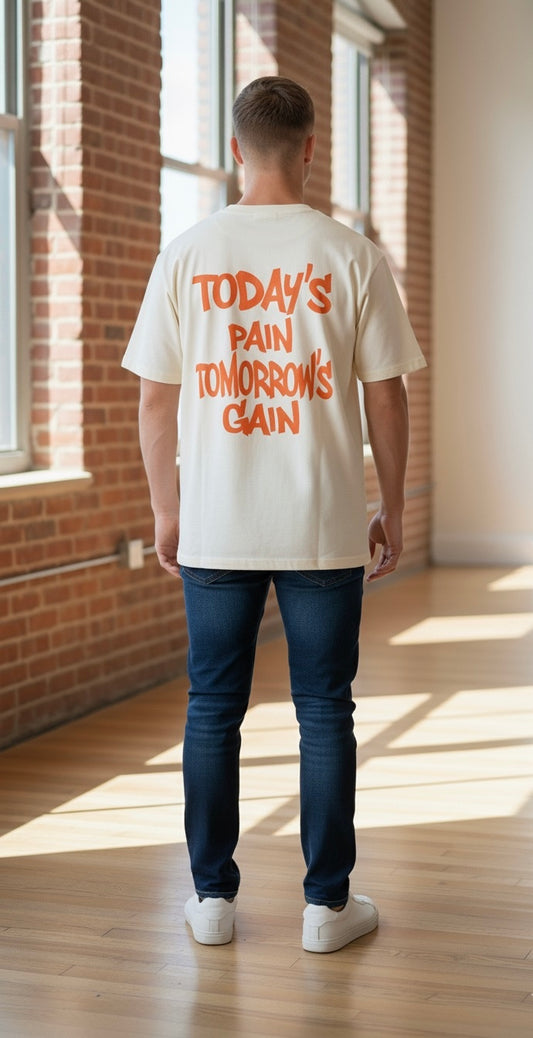 Cream oversized t shirt