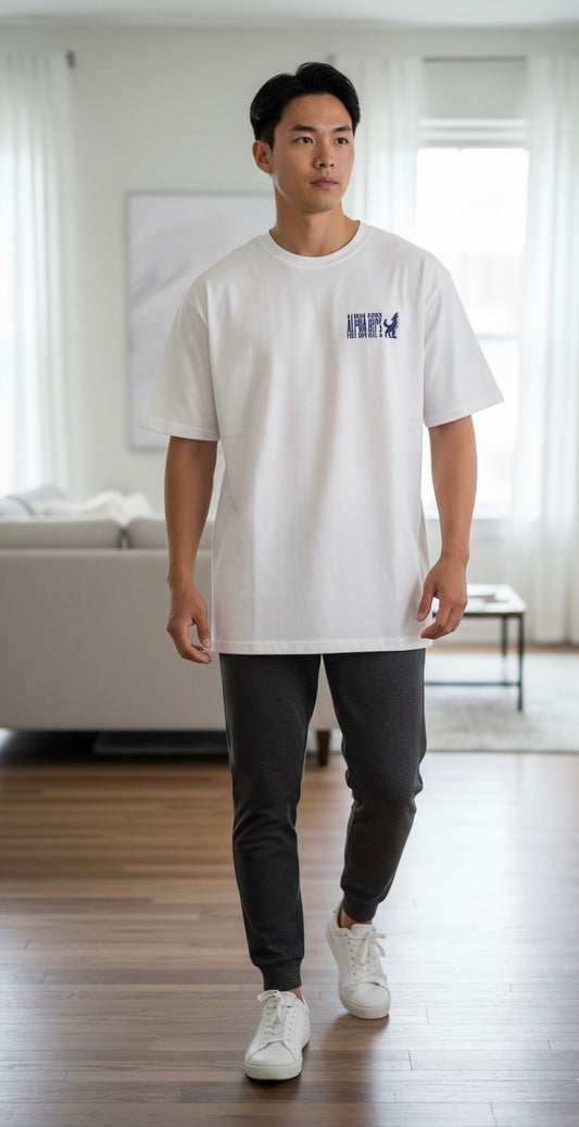 White oversized t shirt