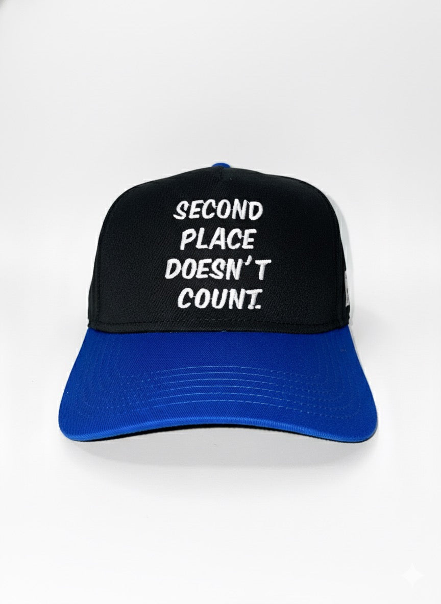 Black/royal baseball cap