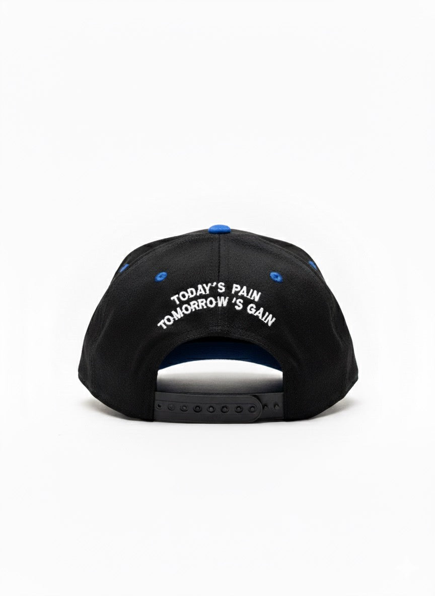 Black/royal baseball cap